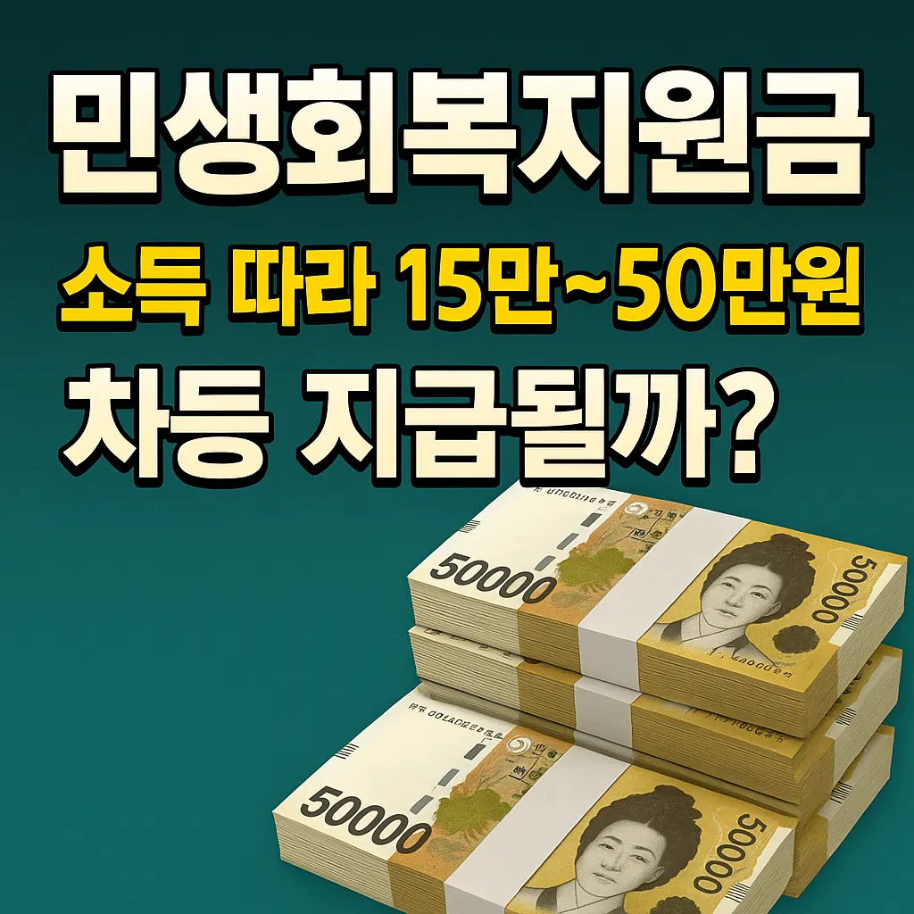 민생회복지원금, 소득 따라 15만~50만원 차등 지급될까?