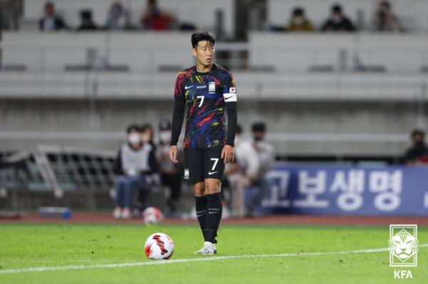 축구국가대표팀 유니폼 색상, 손흥민 프리킥 A매치 득점 랭킹