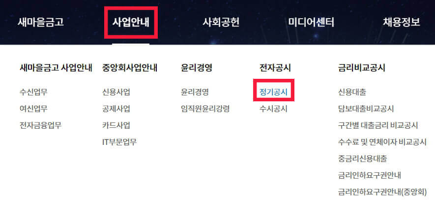 새마을금고 부실지점 조회하는 방법