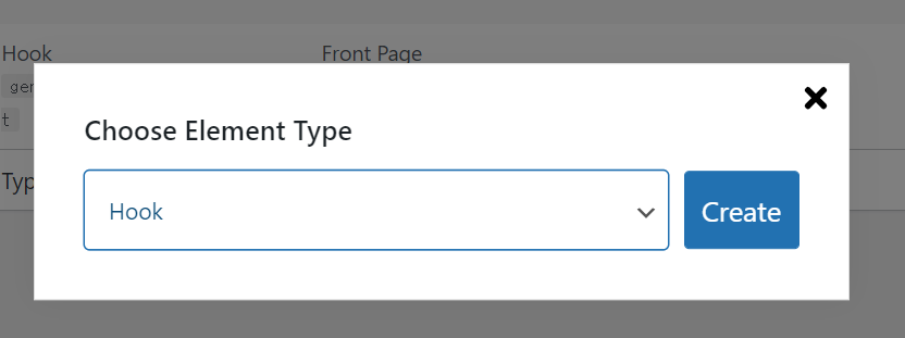 엘리멘트 유형 선택