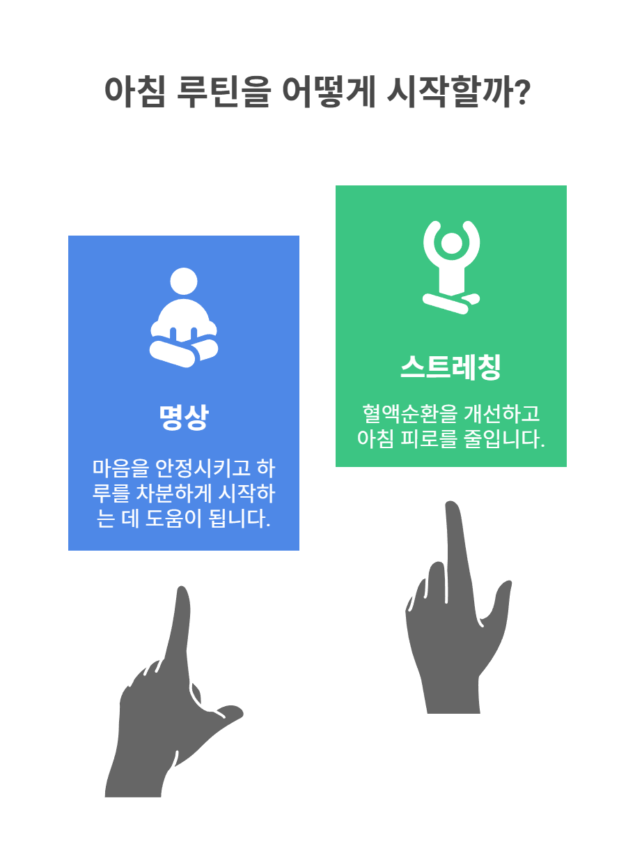 아침 10분 명상과 스트레칭