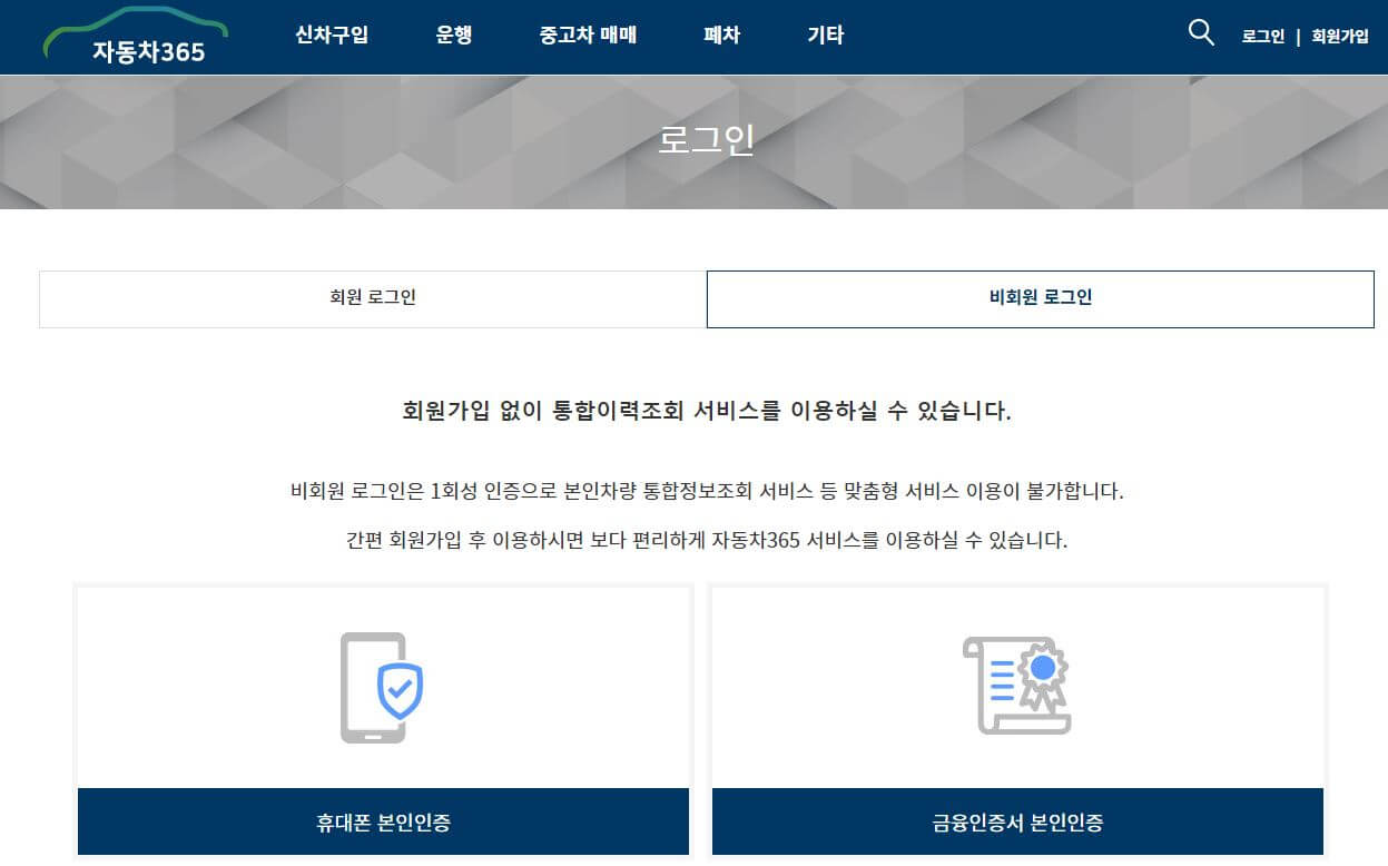 침수차 무료 확인 방법