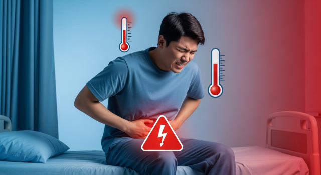 전립선염 증상, 고열·요폐 응급실 경고 이미지