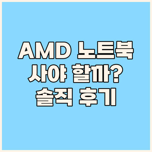 AMD 노트북, 나에게 딱 맞는 선택..