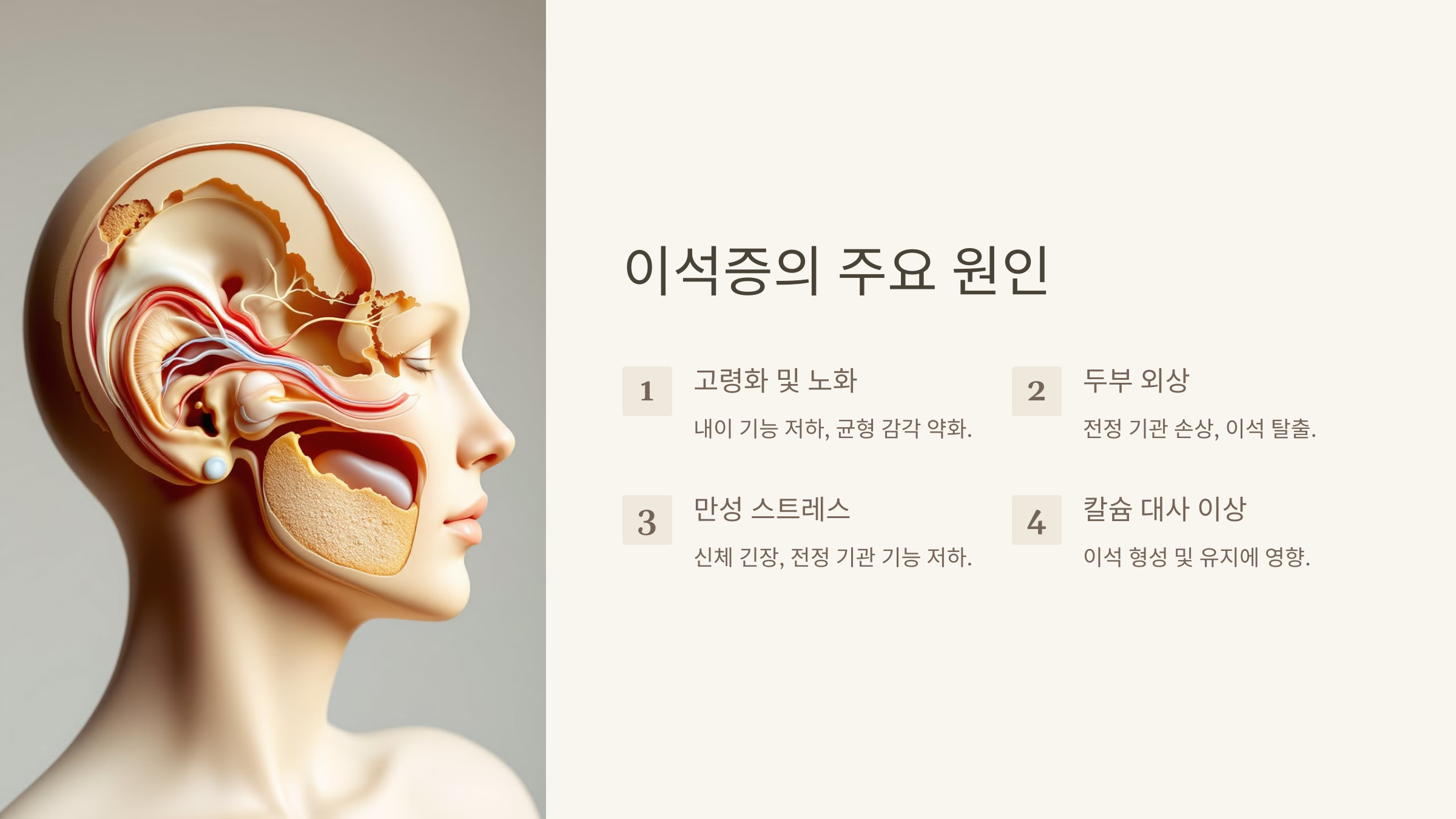 이석증의 주요원인