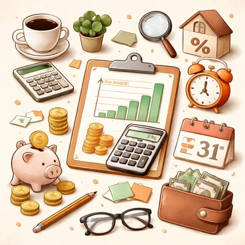 세금 구조를 상징한 재무 이미지