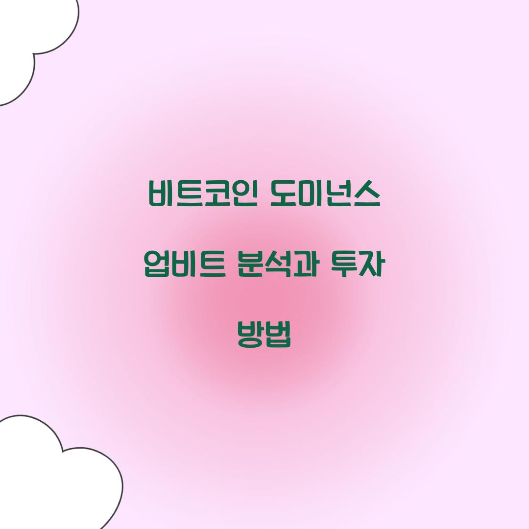 비트코인 도미넌스 업비트