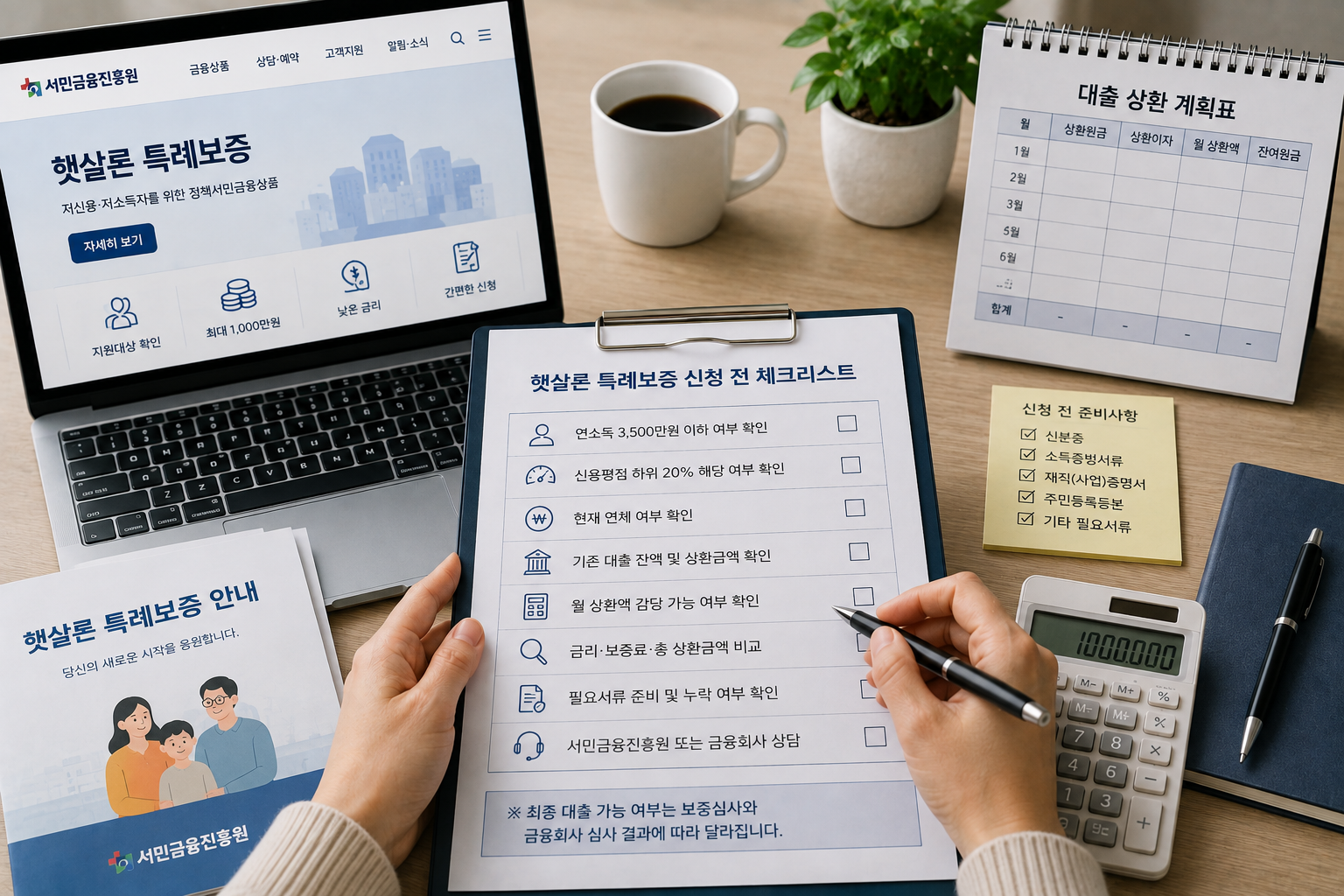 대출 상환 계획 체크리스트 데스크