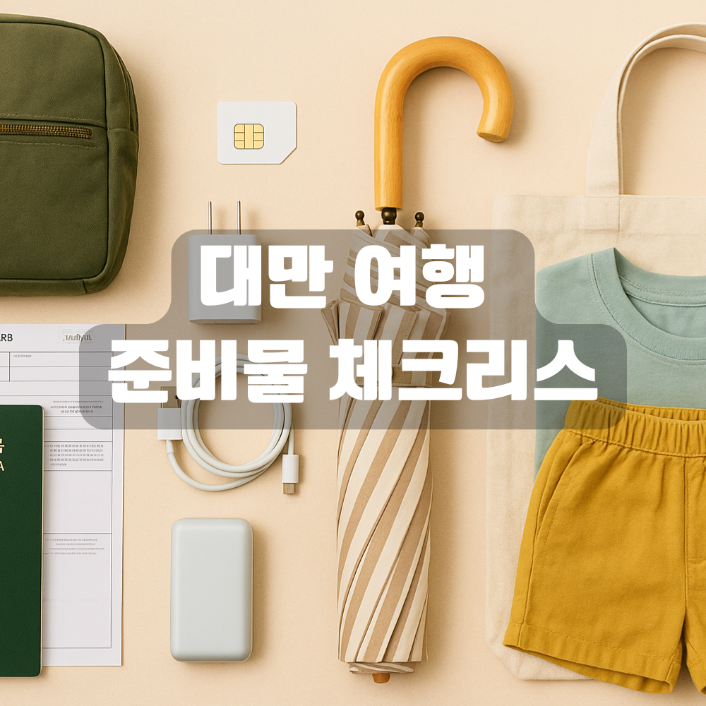 대만 여행 준비물 체크리스