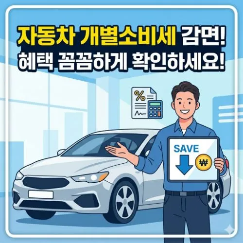 자동차 개별소비세 감면 ❘ 혜택 놓치면 143만 원 손해 보는 이유와 신차 구매 전략