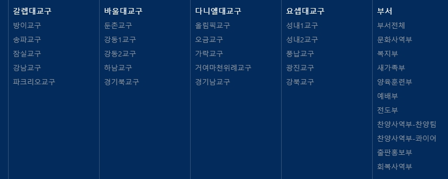 새로 방문한 분들을 위한 등록 안내 및 새가족 교육 프로그램