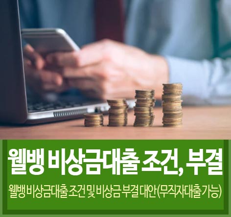 웰뱅 비상금대출 조건 및 비상금 부결 대안(무직자대출 가능)