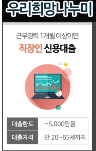 우리희망나누미 상품 조회 대출 정보