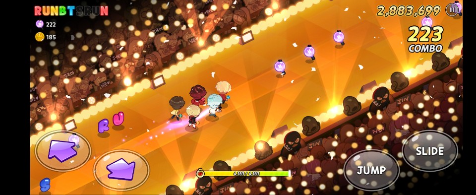 쿠키런킹덤 방탄소년단 콜라보 게임화면