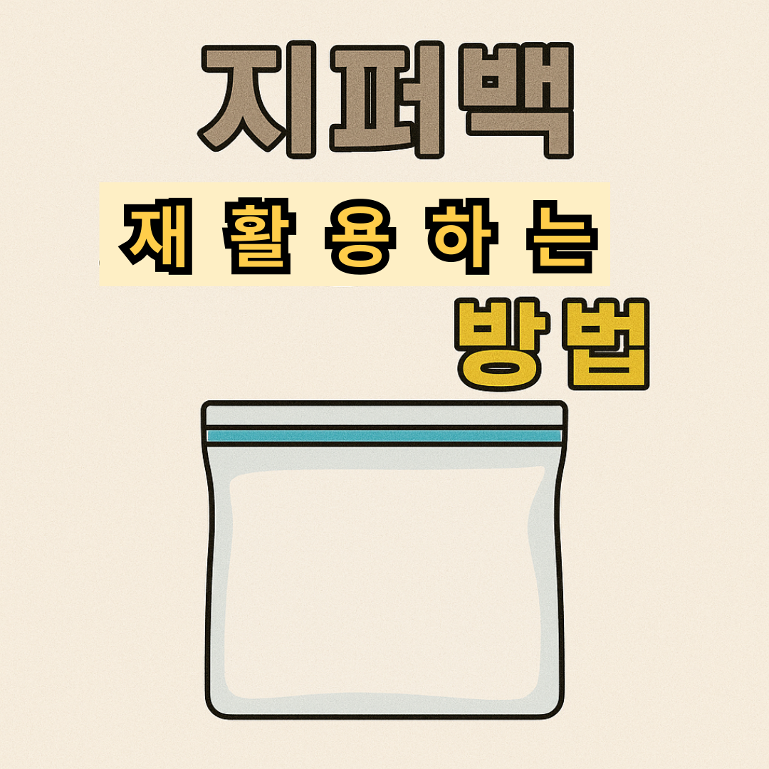 지퍼백 재활용하는 방법