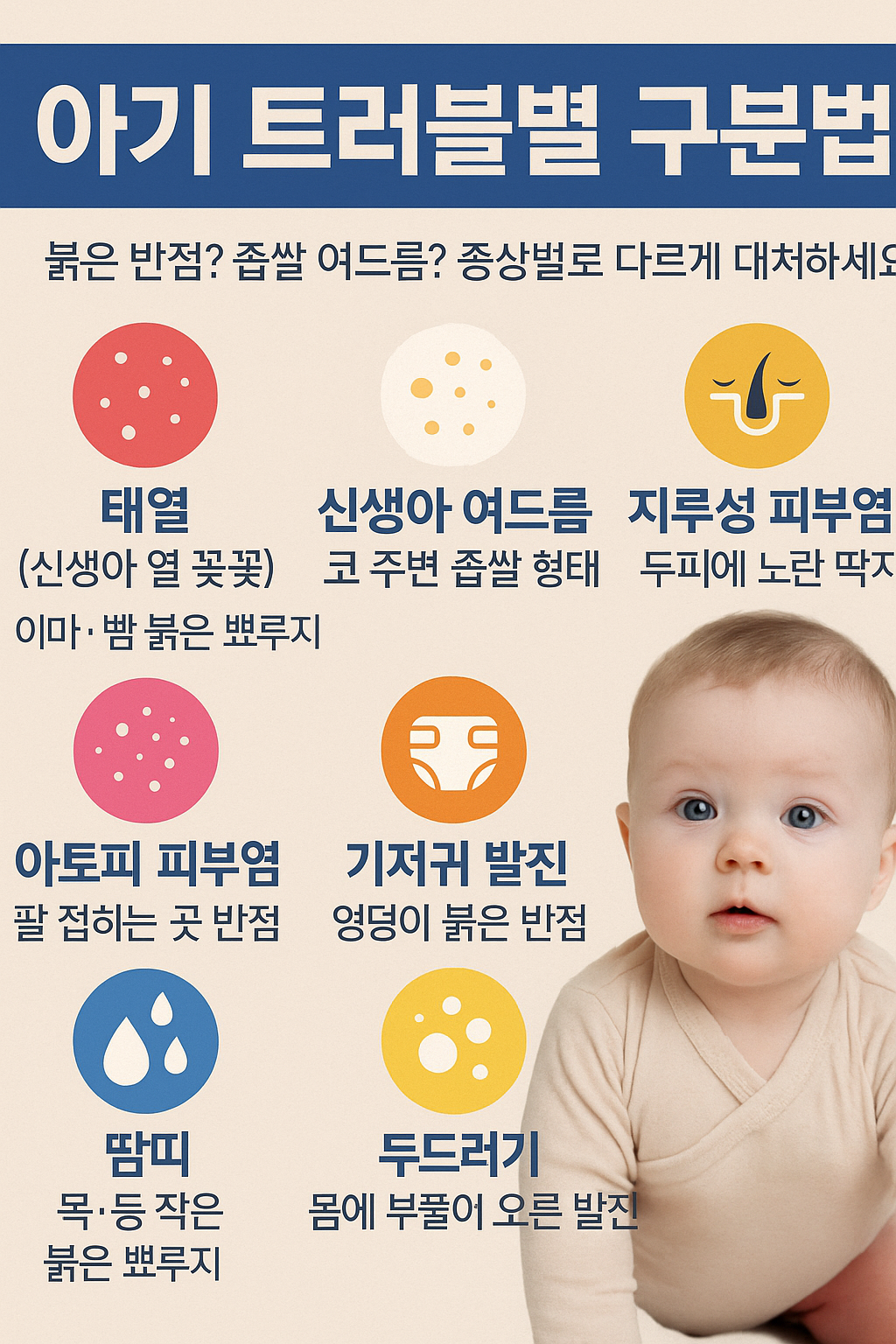 붉은 반점? 좁쌀 여드름? 증상별로 다르게 대처하세요!
