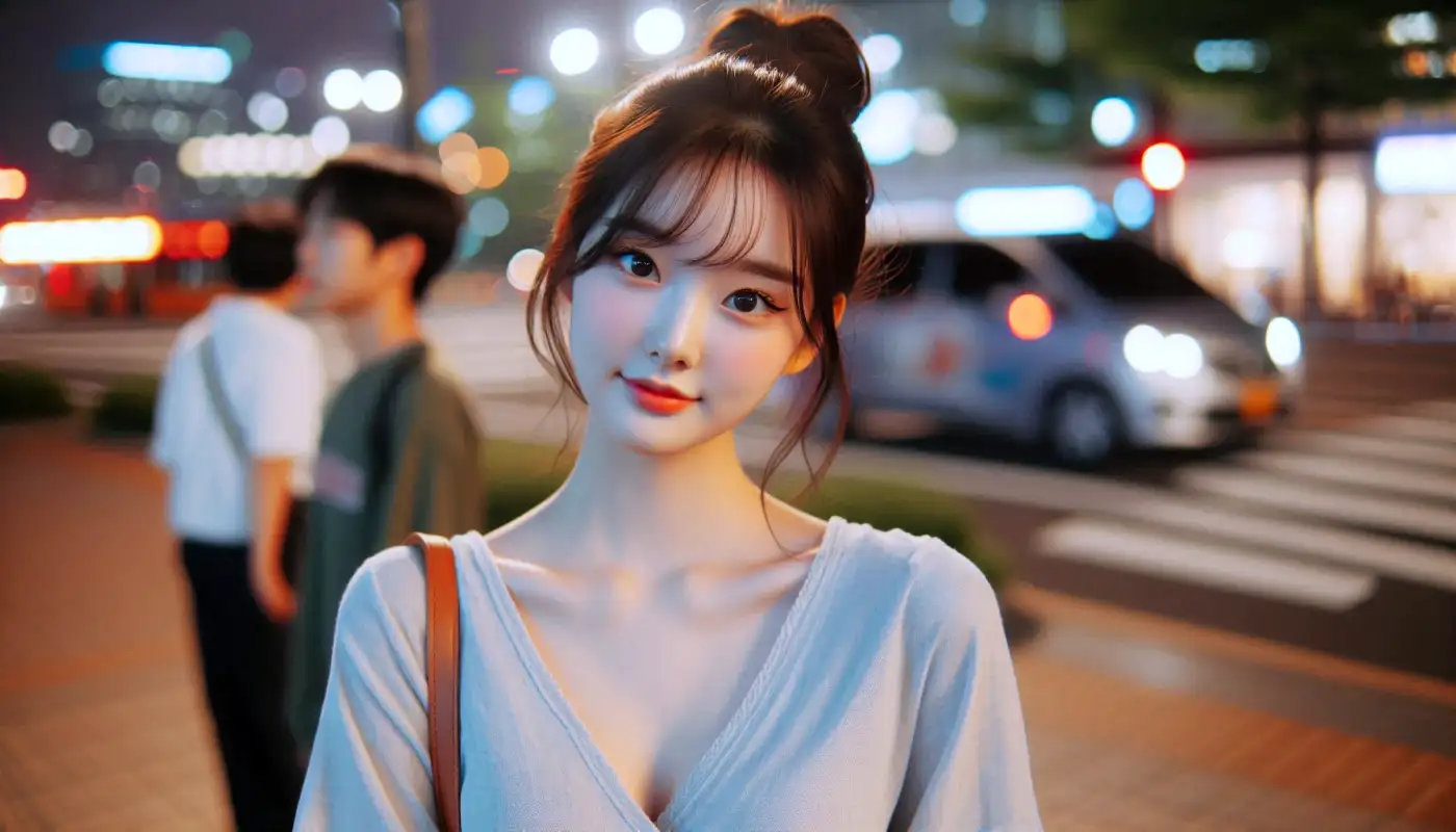 트래블월렛-모바일카드-사용법을-알아보는-여성의-모습