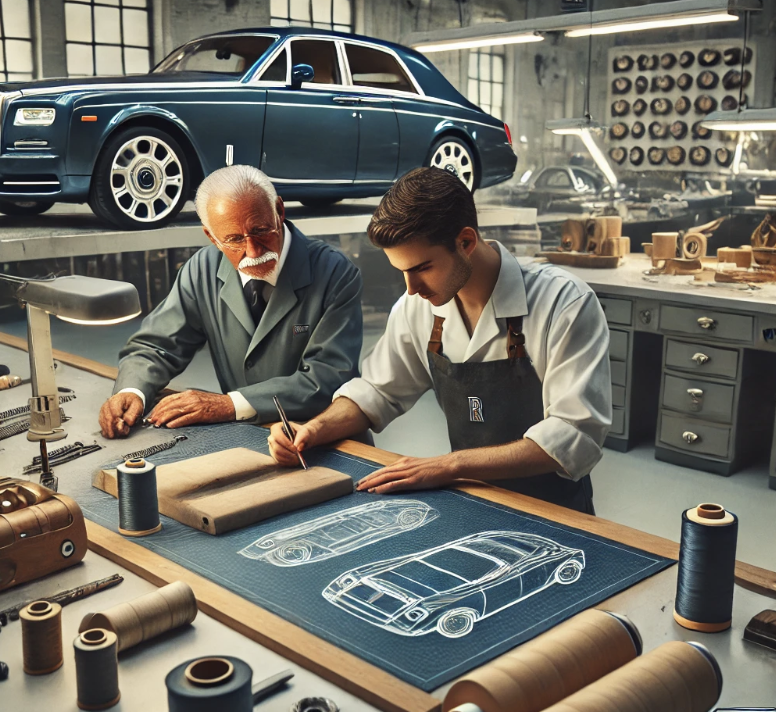 롤스로이스 주문 제작하는 사진
