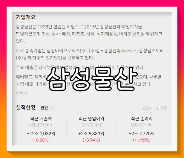 삼성물산 배당금