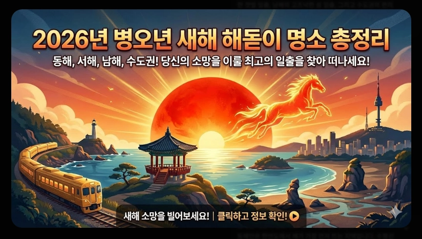 2026년 해돋이 명소 순위 TOP10