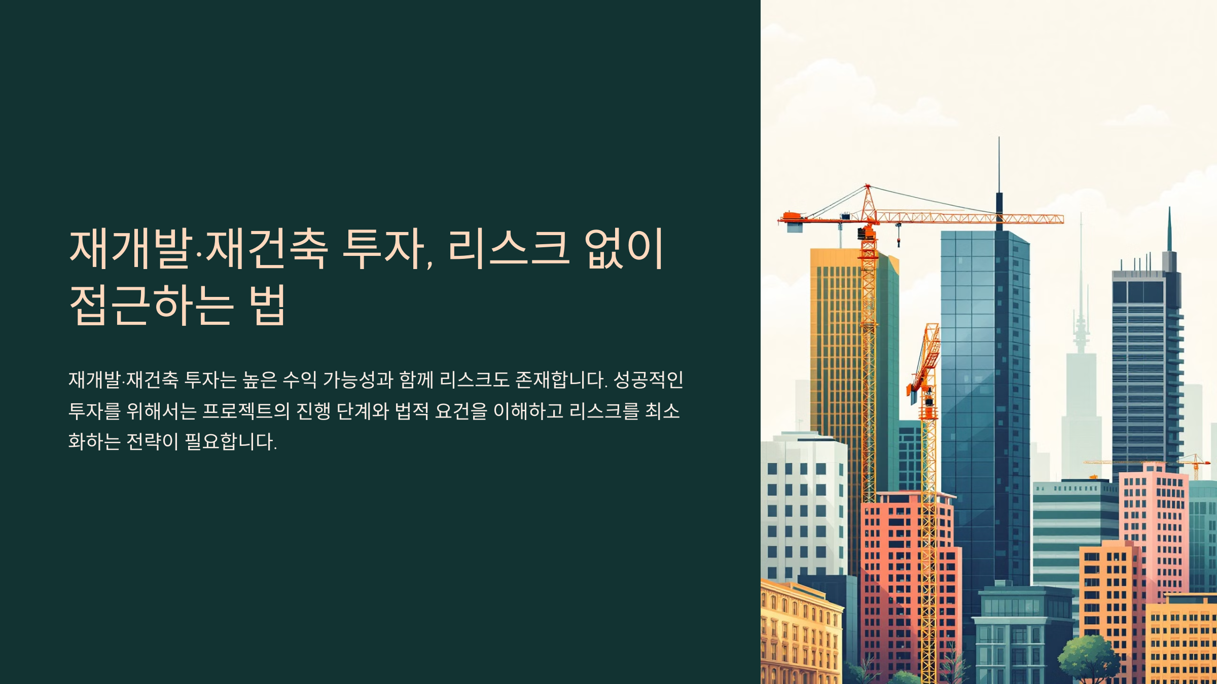 재개발·재건축 투자, 리스크 없이 접근하는 법