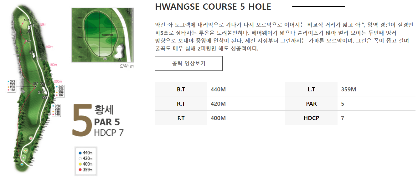 김해상록 골프클럽 황세코스 5