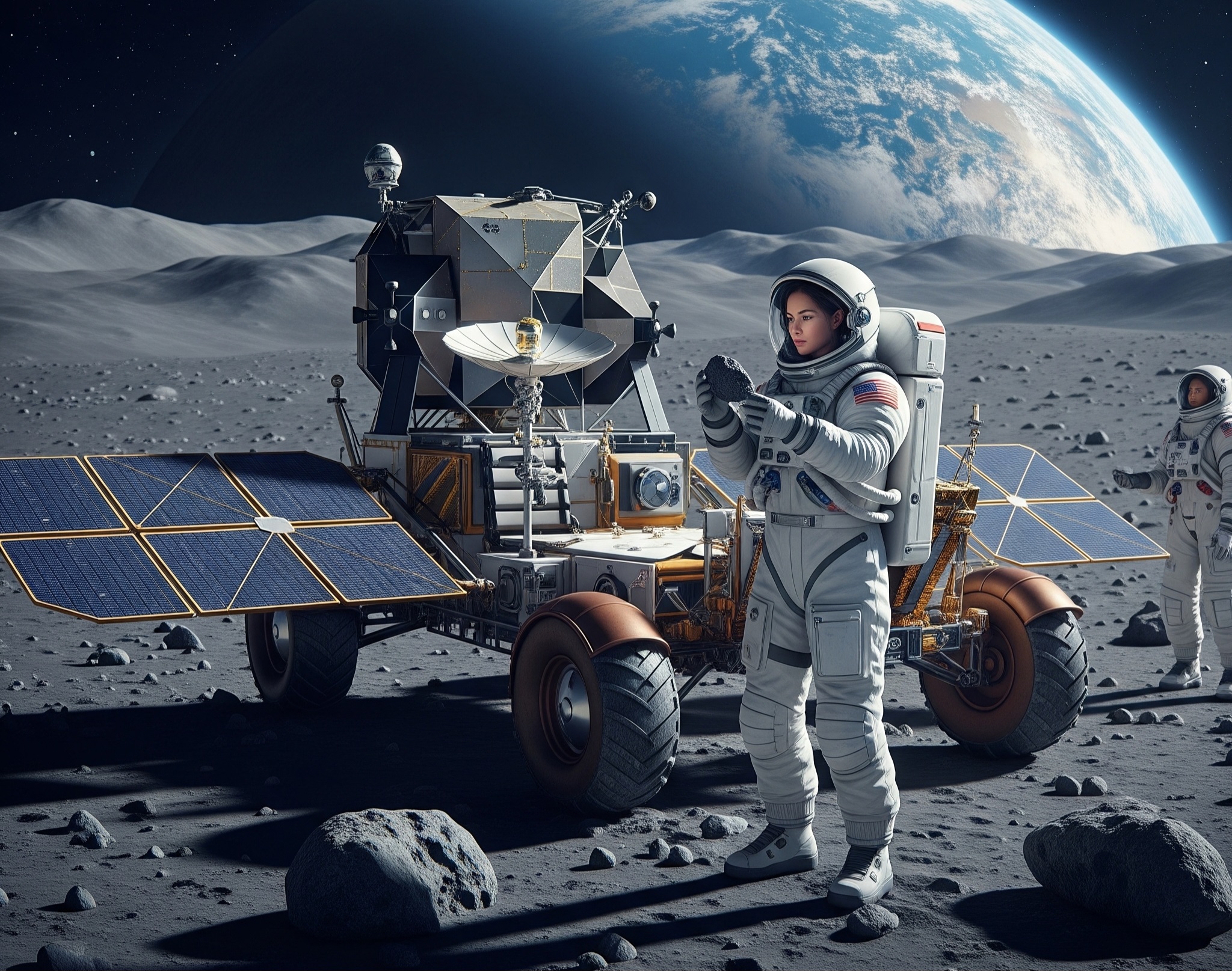 달 탐사와 관련된 이미지