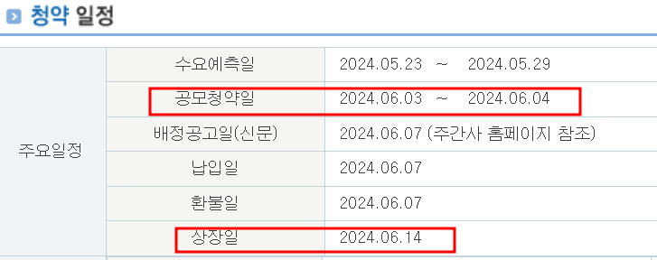 청약일정