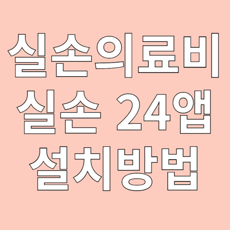 실손 24앱 설치방법