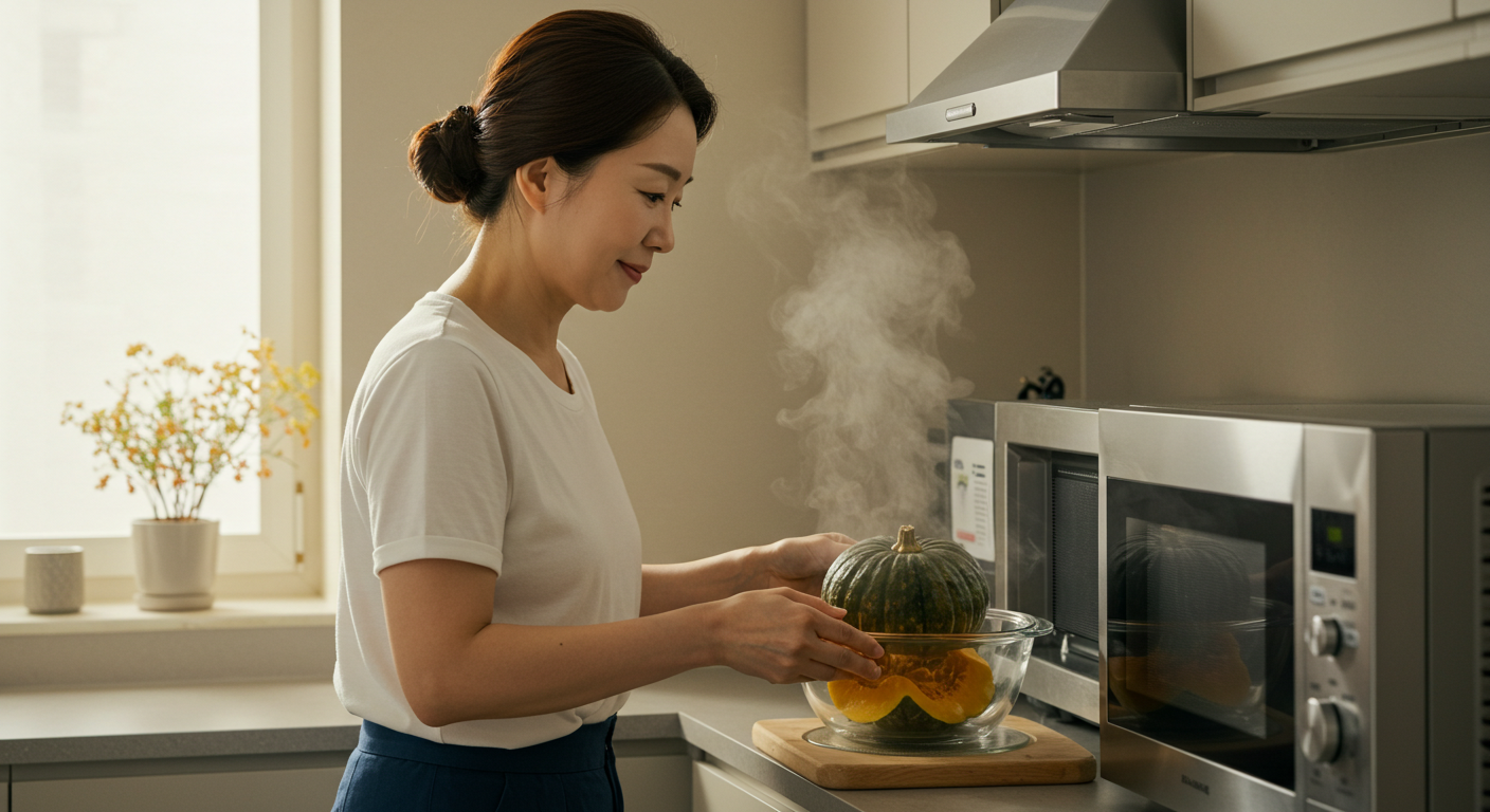 단호박 전자렌지 찌는법