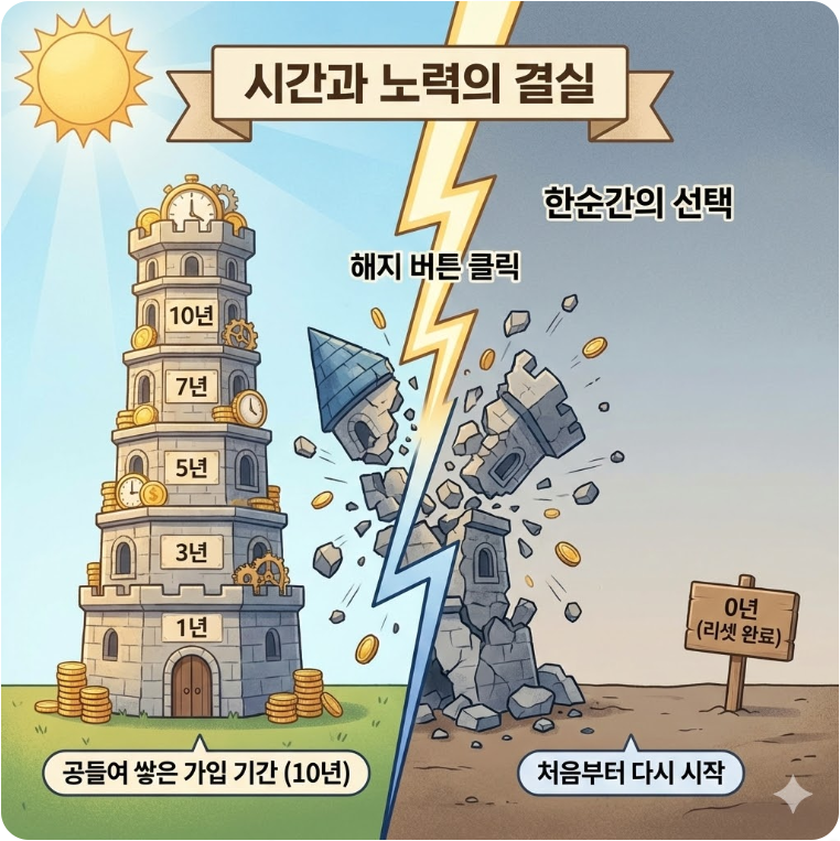주택청약통장 해지 시 가입기간 점수 초기화 위험성