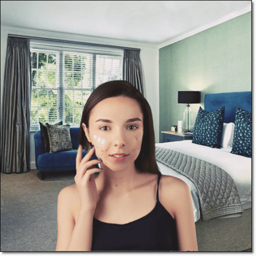 여드름에 벤조일 퍼옥사이드 크림 바른 여성