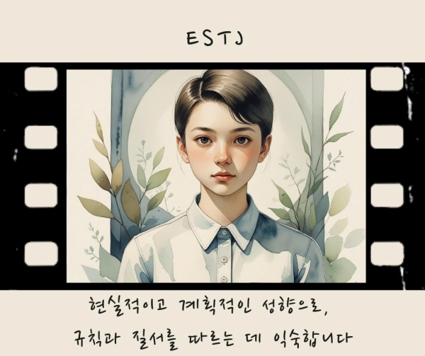 ESTJ는 현실적이고 계획적인 성향으로, 규칙과 질서를 따르는 데 익숙합니다에 관한 그림