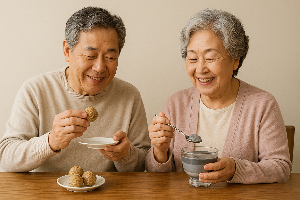 시니어 맞춤 흑임자 디저트
