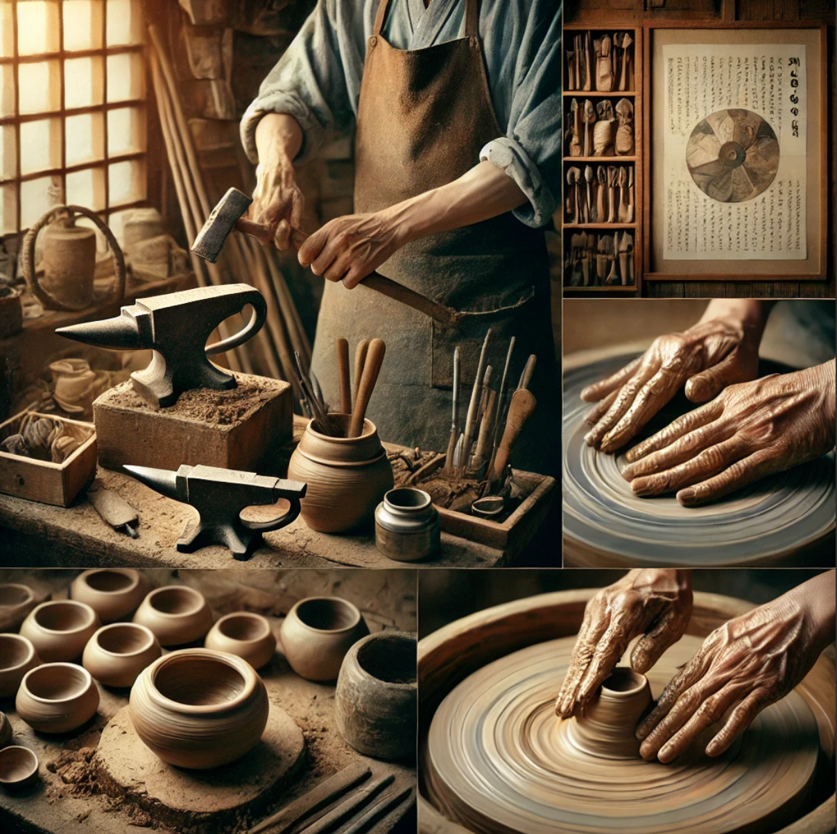 한국 전통 직업과 도구들