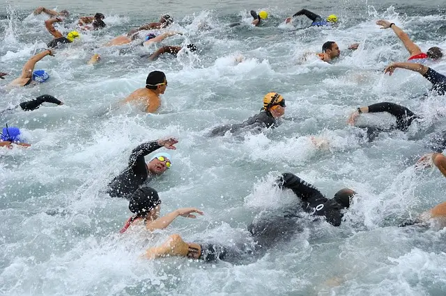 Swimming in a triathlon