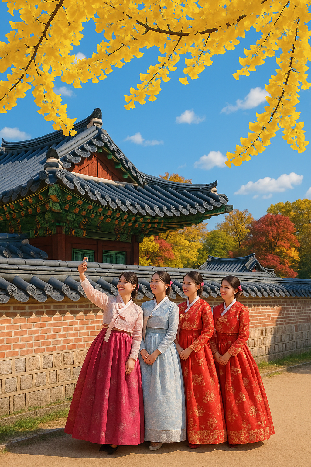 아미산과 자경전 꽃담 (峨嵋山 & 慈慶殿 꽃담)