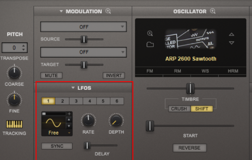 LFOs : Low Frequency Oscillator
