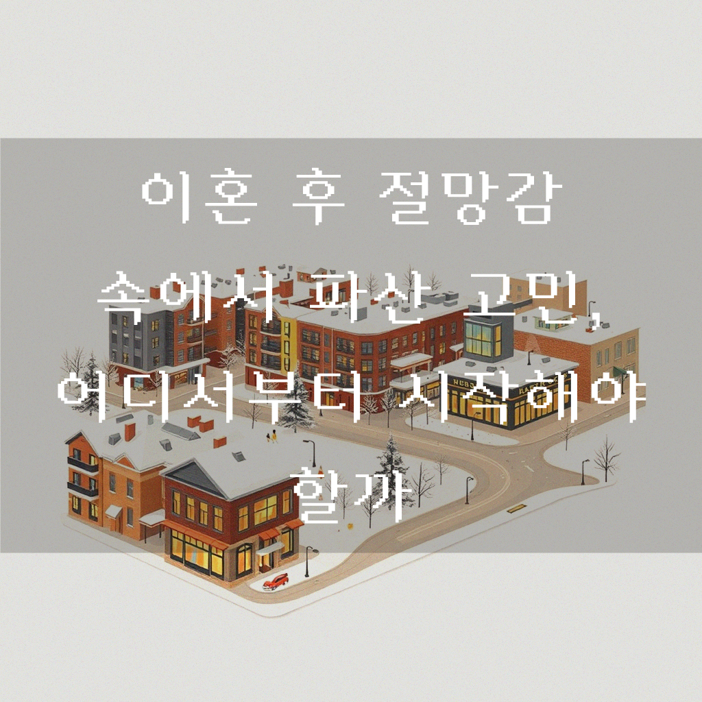 이혼 후 개인파산, 경험자가 짚어보는 몇 가지