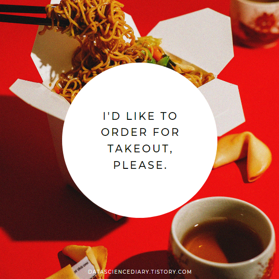여행영어회화-레스토랑 테이크아웃 주문 관련 영어회화