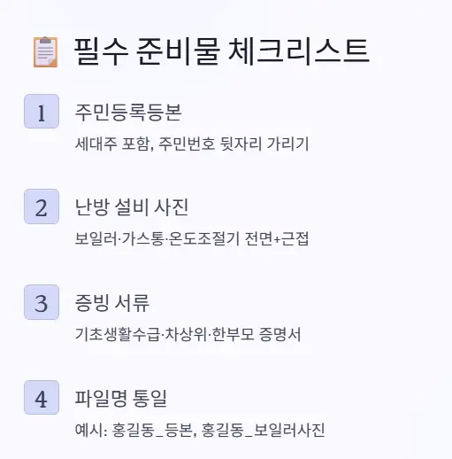 준비물 체크리스트