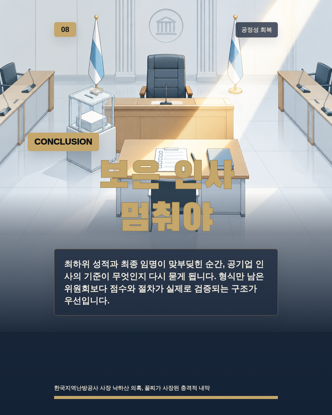 보은 인사 멈춰야