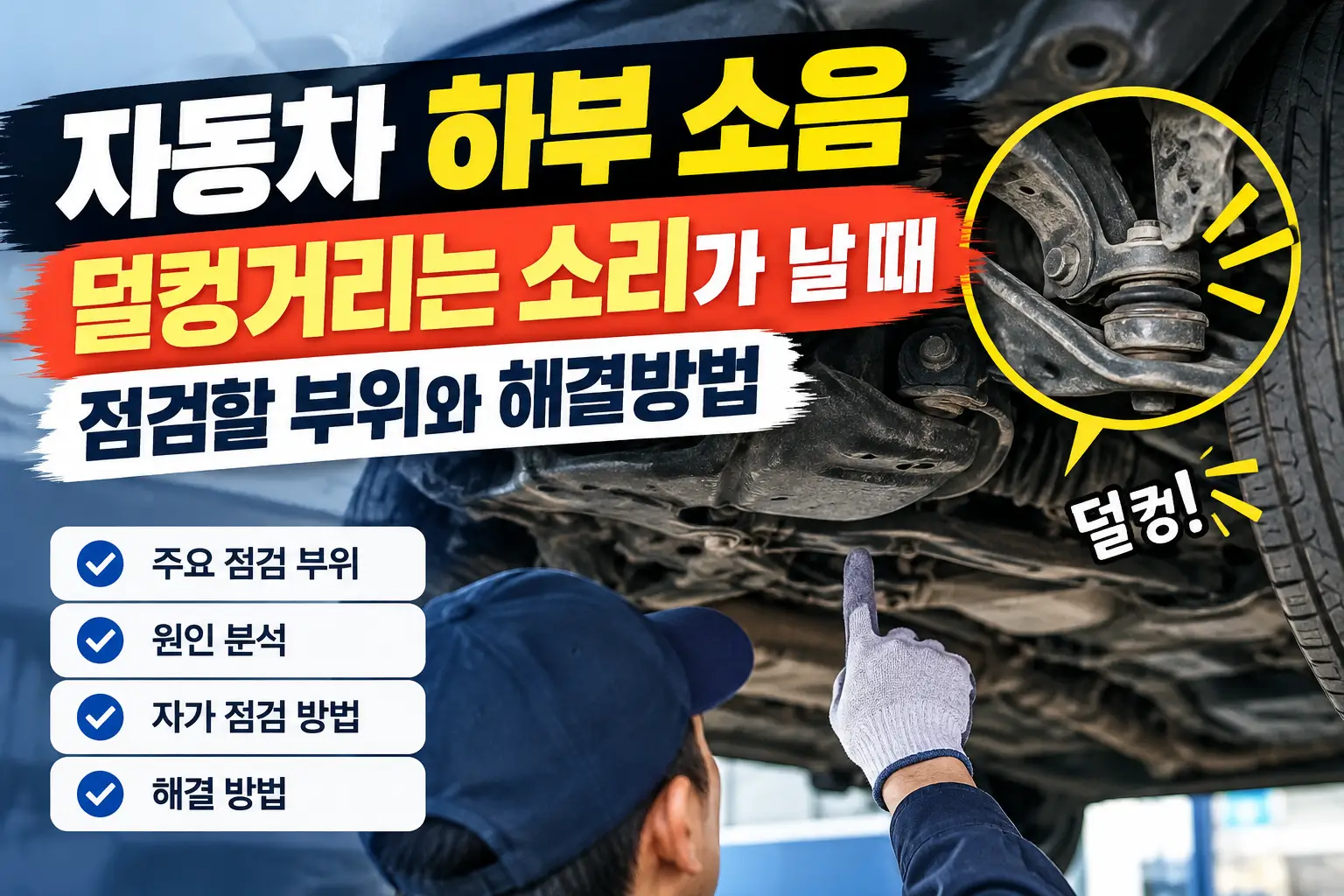 자동차 하부 소음 원인 6가지와 덜컹거릴 때 점검 방법
