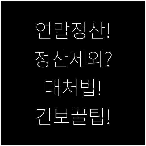 건강보험 연말정산 자동정산 제외 조건..