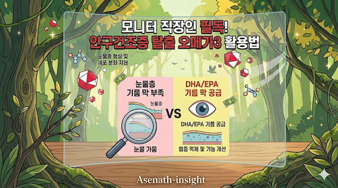 모니터 많이 보는 직장인 필독: 안구건조증 탈출을 위한 오메가3 활용법 💧