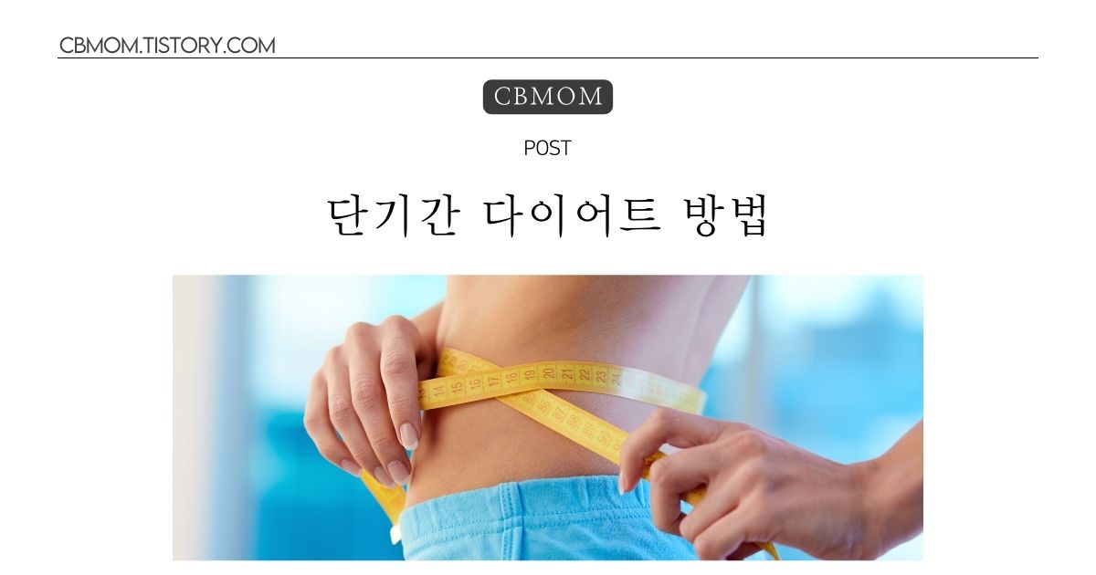 단기간 다이어트 방법