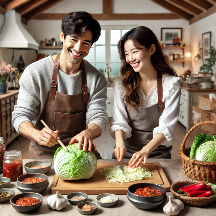 연예인과 집에서 김장하는 꿈