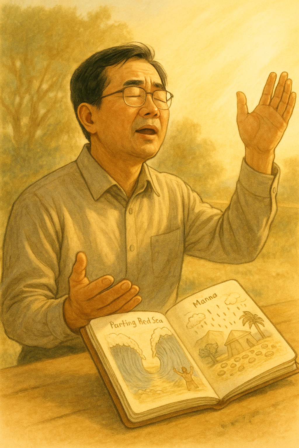 시105:5 말씀을 따라 제가 하나님께서 행하신 기적을 기억하며 하나님을 찬양하는 삶을 살아야 할 것을 적용하게 되었으며&amp;#44; 그 분의 뜻을 따라 살아가기 위해 하나님의 기적을 늘 기억하는 삶의 모습입니다.