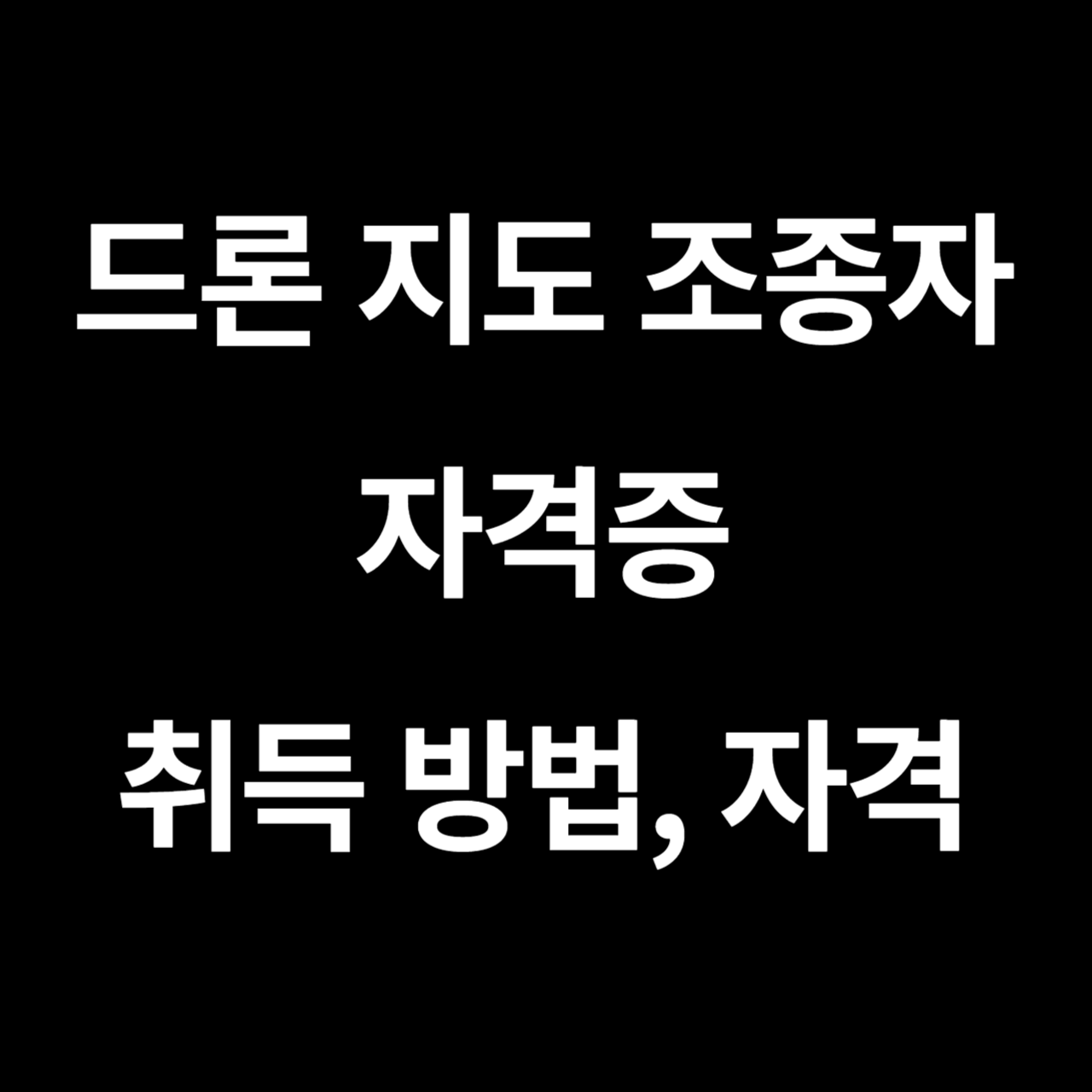 드론 지도 조종자 자격증