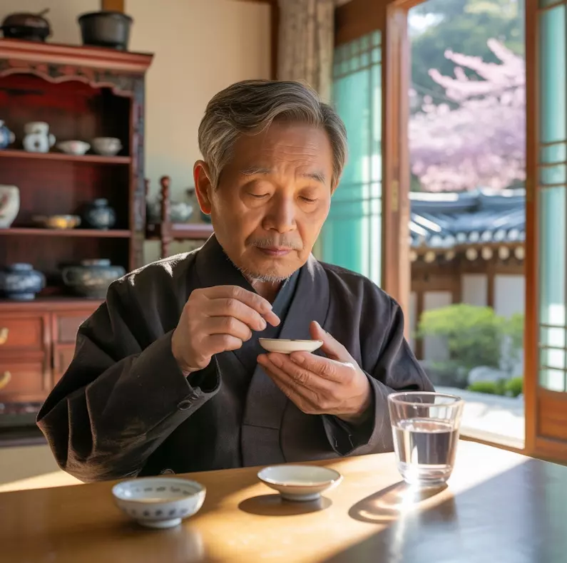 파킨슨병 치료약을 먹고 있는 이미지